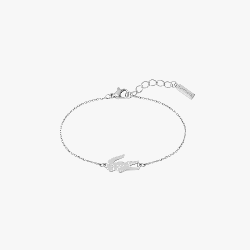 (STOCK) PULSERA CROCODILE PLATEADA