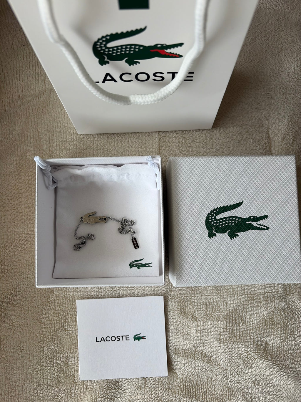 (STOCK) PULSERA CROCODILE PLATEADA
