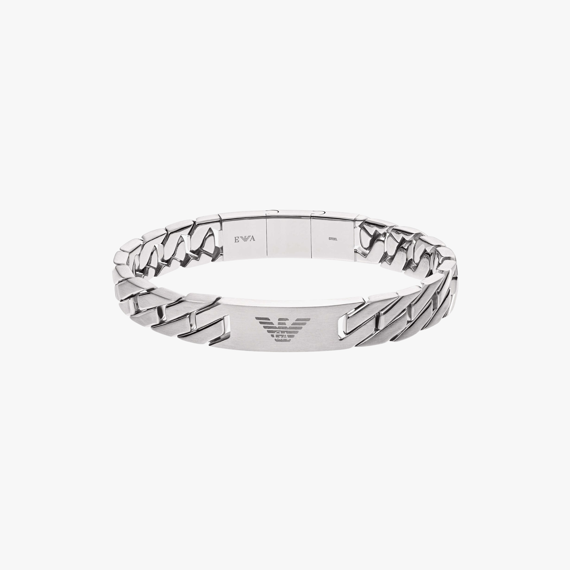 (STOCK) BRAZALETE E.ARMANI PLATEADO PARA ÉL